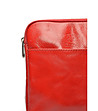 Кожена чанта през рамо в червено-3 снимка