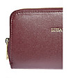 Кожен дамски портфейл във вишнев нюанс Tamara-3 снимка