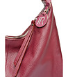 Дамска чанта от естествена кожа в бордо Ginny-3 снимка