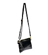 Черна дамска кожена чанта за рамо Hestia-2 снимка