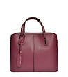 Дамска кожена чанта в бордо Modeste-0 снимка