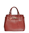 Дамска кожена чанта в червен нюанс Olana-0 снимка
