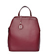 Дамска раница в бордо от естествена кожа Ema-0 снимка