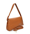 Дамска чанта от естествена кожа в цвят коняк-2 снимка