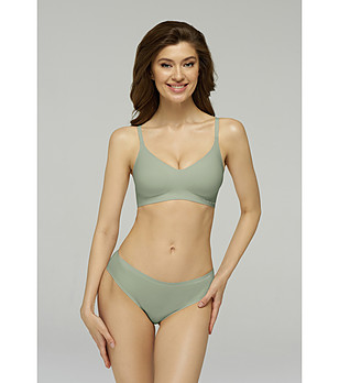 Зелен сутиен без банели Second skin снимка