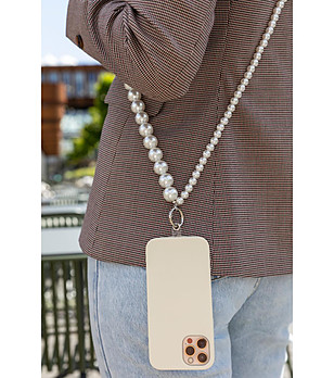 Верижка за телефон с перли снимка