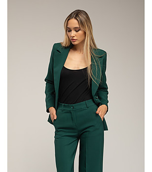 Дамско тъмнозелено сако снимка