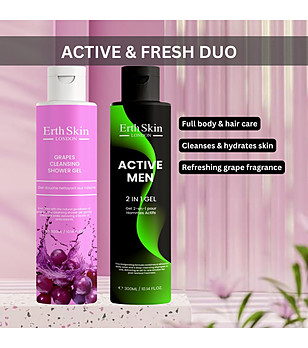 Комплект от душ гел 2в1 за мъже и душ гел грозде снимка