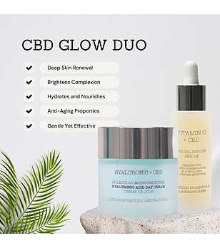 Комплект от дневен хидратиращ крем и серум за лице снимка