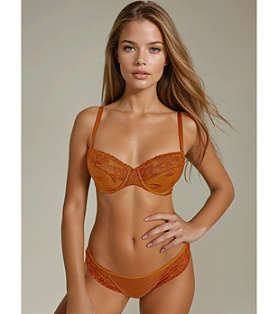 Сутиен с повдигащ ефект в оранжев нюанс FELINE снимка