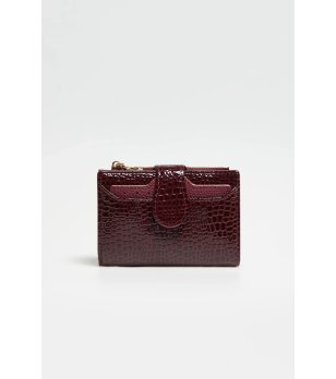 Дамски портфейл в бордо снимка