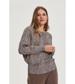 Дамски пуловер с леопардов принт снимка