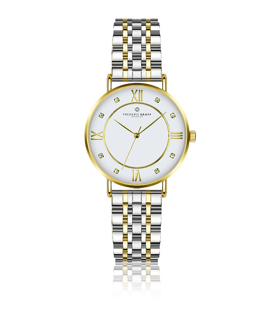 Дамски часовник в сребристо и златисто снимка