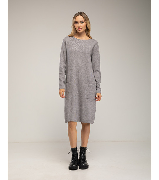 Сива рокля с джобове снимка