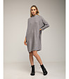 Рокля в сиво о фино плетиво-0 снимка