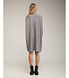 Рокля в сиво о фино плетиво-2 снимка