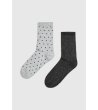 Дамски сиви чорапи с мотиви-0 снимка