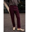Дамски панталон в бордо-2 снимка