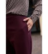 Дамски панталон в бордо-4 снимка