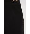 Дамски черни панталони с декорация-4 снимка