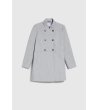 Дамско сиво палто с копчета-0 снимка