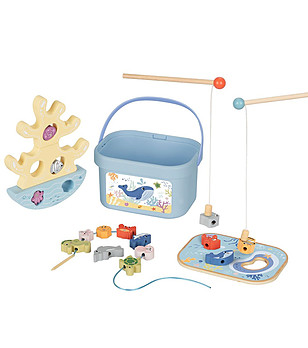 Дървена игра Риболов 3 в 1 снимка