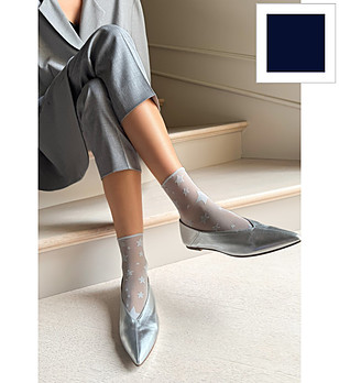 Тъмносини чорапи със звезди 20 DEN AMY снимка