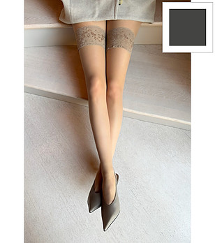 Дамски чорапи в цвят графит 15 DEN SILVI снимка