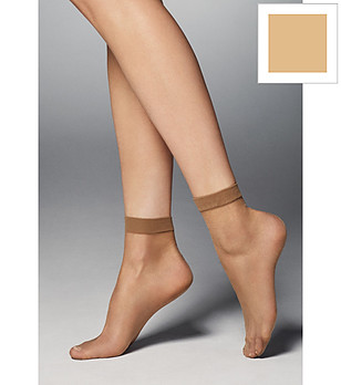2 бр дамски чорапки BELLA 20 DEN в телесен цвят с широк ластик снимка