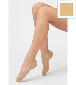 Дамски чорапи тип терлик в натурален цвят COTON BAMBOO с фино завършване снимка