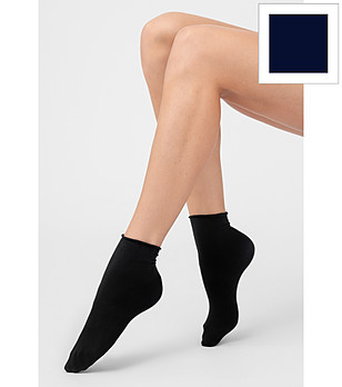 Дамски тъмносини чорапи COTON CORTA без пристягане снимка