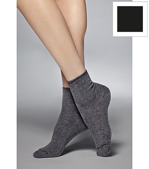 Черни дамски чорапи 300 DEN COTONE 300 с нестягащ ластик снимка