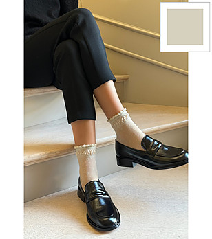 Сребристи чорапи на точки ELVIRA снимка