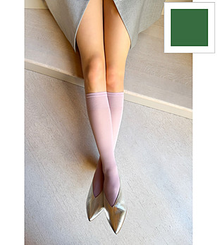 Чорапи в зелено 40 DEN KATRIN матови снимка