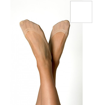 Бели чорапи терлик със силиконов кант MICRO снимка