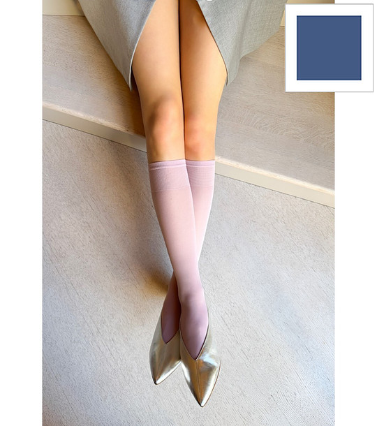 Чорапи в цвят деним 40 DEN KATRIN матови снимка