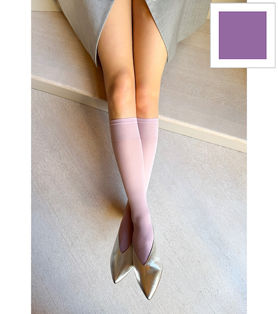 Виолетови чорапи 40 DEN KATRIN матови снимка