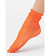 Дамски коралови чорапи с панделки и точки ALICE-0 снимка