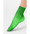 Чорапи в електриково зелено с ромбовиден мотив NOLITA-0 снимка