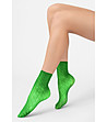 Чорапи в електриково зелено с ромбовиден мотив NOLITA-1 снимка