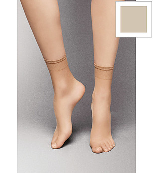 2 бр дамски чорапки SUMMER LIGHT 8 в пясъчен цвят 8 DEN с подсилени пръсти снимка
