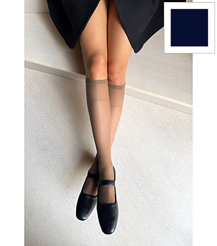 2 бр чорапи VERBENA в морскосиньо 20 DEN с подсилени пръсти снимка