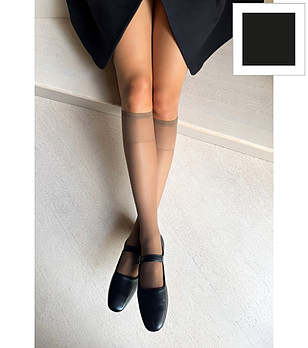 2 бр черни матови чорапи 20 DEN VERBENA снимка