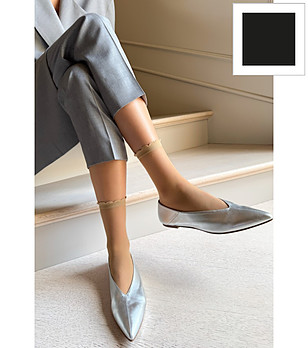 Дамски черни чорапи на точки VERONICA снимка