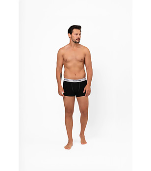 Черни мъжки памучни боксерки Salomon с ластик с лого снимка