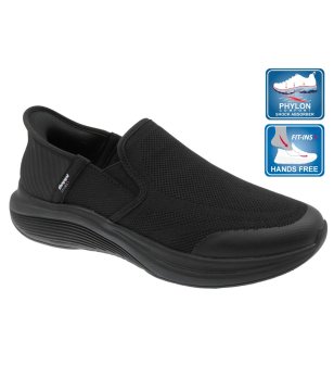 Мъжки черни маратонки без връзки Fit-Ins и подметка Phylon снимка