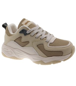 Бежови детски маратонки с връзки снимка