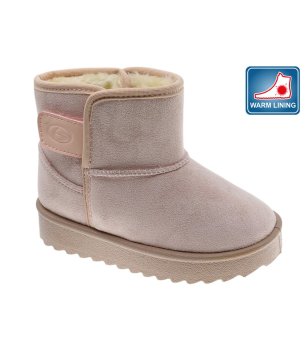 Розови детски боти с топла подплата и неплъзгаща се подметка снимка