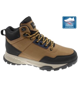 Мъжки боти в цвят камл с връзки и неплъзгаща се подметка снимка