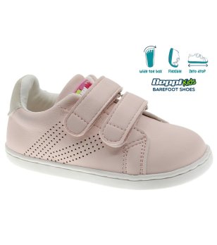 Розови бебешки боси обувки с широка предна част снимка
